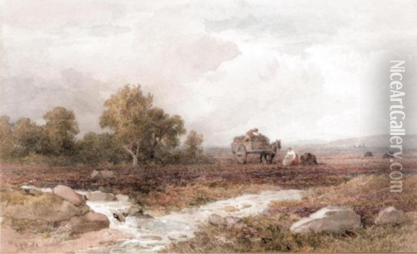 Carting Peat Oil Painting - John Henry Mole