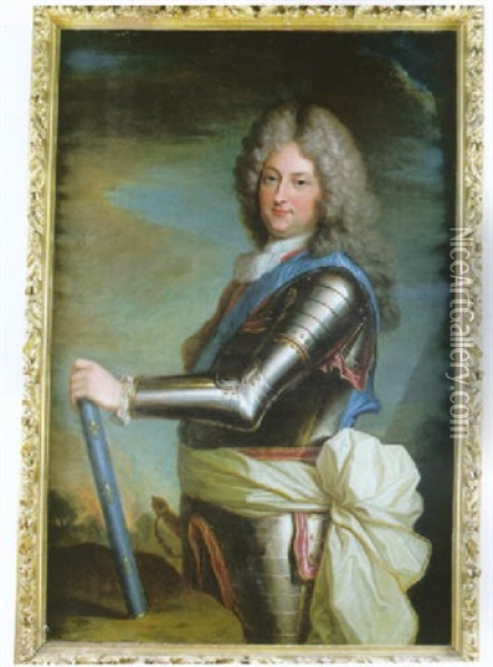 Portrait De Philippe D'orleans, Regent De France Oil Painting - Louis Rene Vialy