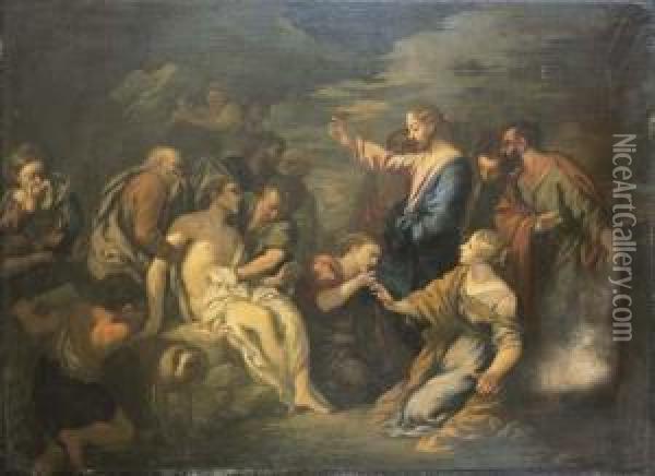 La Resurrection De Lazare Oil Painting - Ciro Ferri