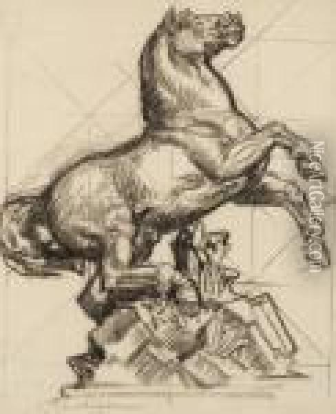 Study For Sculpture Of A Horse Oil Painting - Charles L'Eplattenier