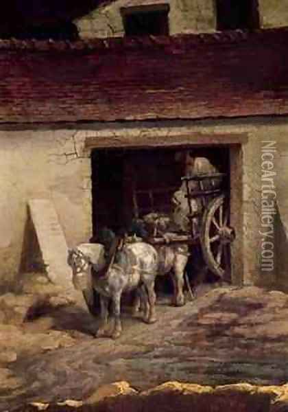 The Kiln at the Plaster Works Oil Painting - Theodore Gericault
