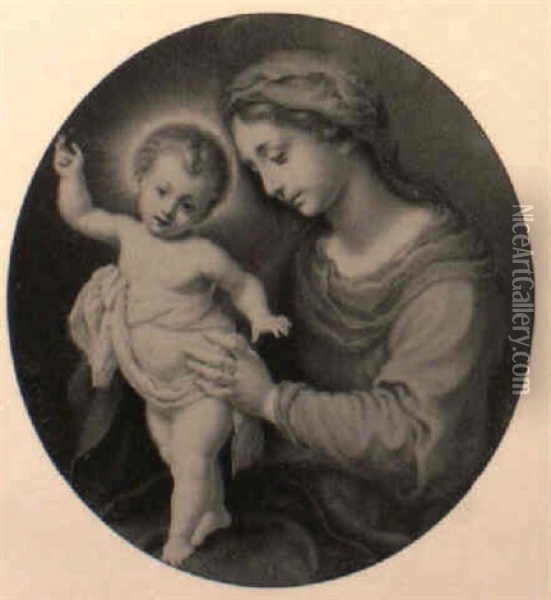 Virgin And Child Oil Painting - Pompeo Girolamo Batoni