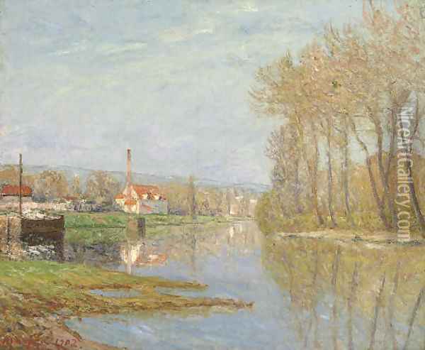 Soleil du mars, Port-Marly Oil Painting - Maxime Maufra