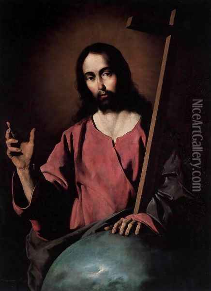 Christ Blessing Oil Painting - Francisco De Zurbaran