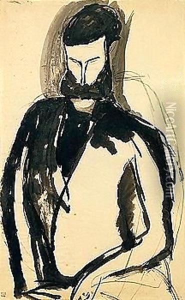 Portrait of a man 2 Oil Painting - Amedeo Modigliani