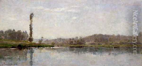 Morning on the Oise, Auvers Oil Painting - Charles-Francois Daubigny