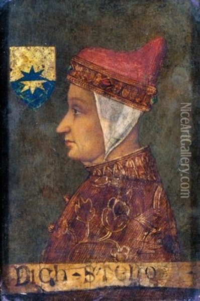 Portrait Of Marcello Steno, Doge Of Venice Oil Painting - Gentile Bellini