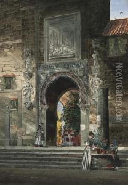 Gate Of Pardon, 
Seville Oil Painting - Paul Fletcher Watson