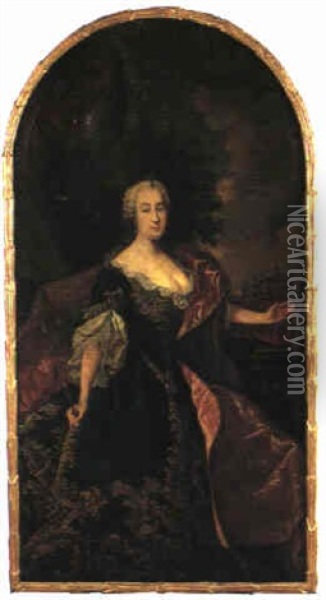 Portratt Av Maria Theresia Av Tsterrike Oil Painting - Martin van Meytens the Younger