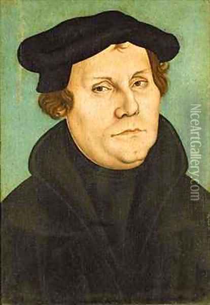 Luther as Professor Oil Painting - Lucas The Elder Cranach