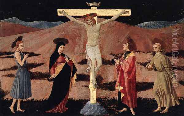 Crucifixion 1460-65 Oil Painting - Paolo Uccello