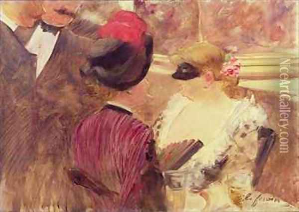 The Box Oil Painting - Jean-Louis Forain