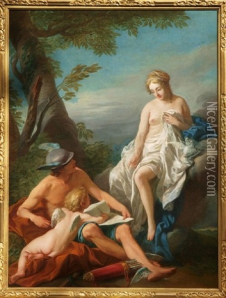 L'education De L'amour Oil Painting - Louis Michel van Loo