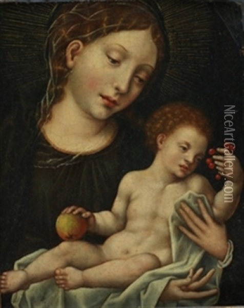 Virgen Con El Nino Oil Painting - Richard van Orley