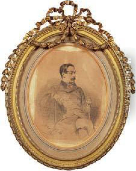 Portrait D'homme, 1854. Oil Painting - Alexandre Bida