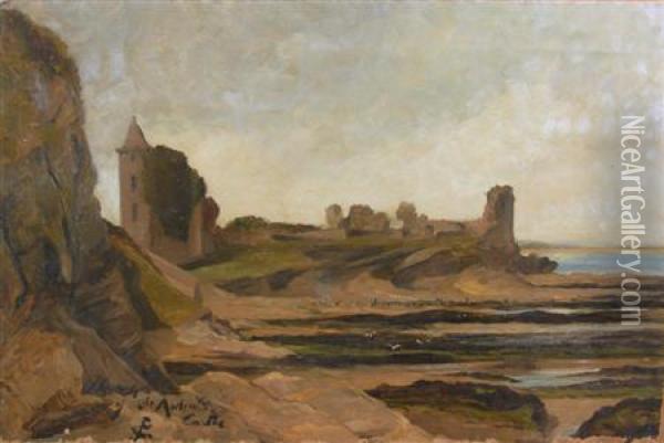 St Andrews Castle Oil Painting - James Cassie