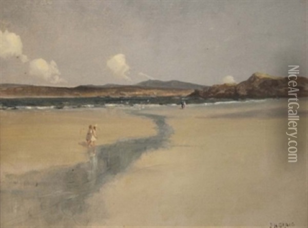 Summer On The Beach Oil Painting - James Humbert Craig