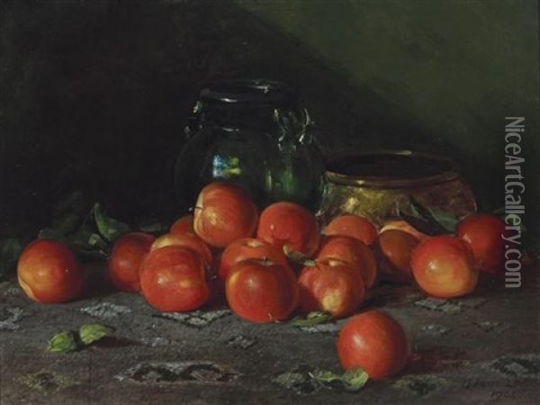 Apples, Bowl And Copper Pot Oil Painting - Adam Lehr