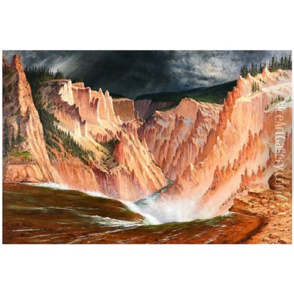 River Canyon Oil Painting - James Everett Stuart