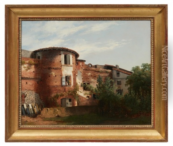 Tour Des Remparts De L'arsenal A Toulouse Oil Painting - Alexandre Louis Marie Theodore Richard