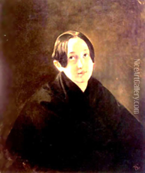 Portrait of Ye I Durnova 1836 Oil Painting - Julia Vajda