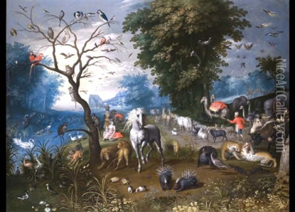 Die Arche Noah Oil Painting - Frederik Bouttats the Elder