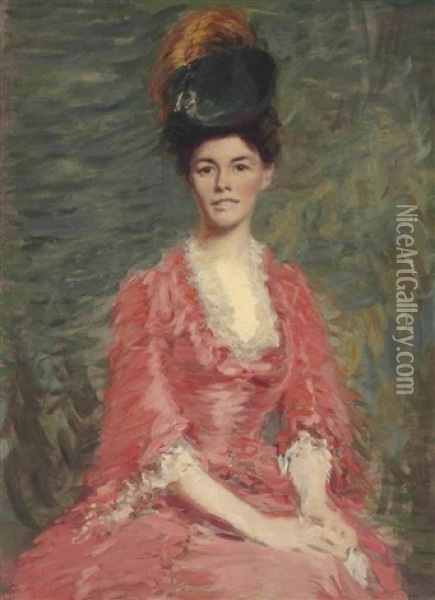 Mrs. Alice Macmonnies Oil Painting - Frederick William MacMonnies