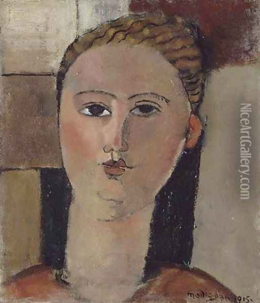 Fille rousse Oil Painting - Amedeo Modigliani