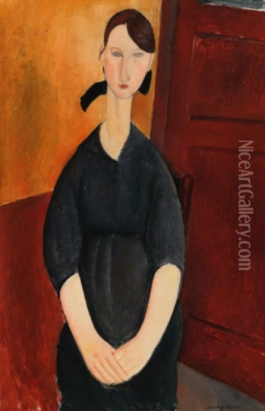 Paulette Jourdain Oil Painting - Amedeo Modigliani