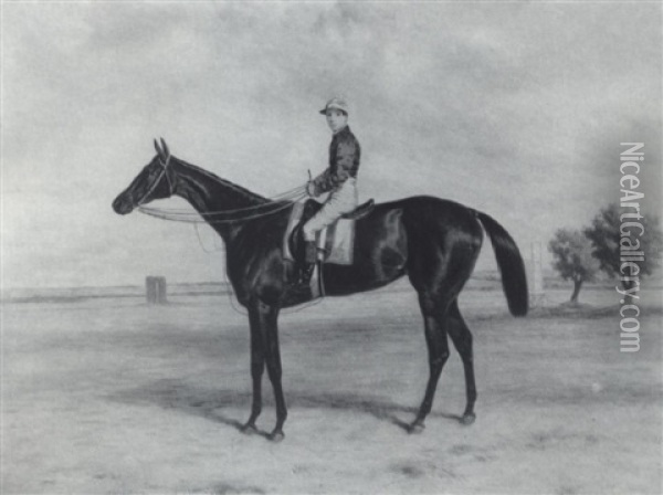 A Racehorse With Jockey Up Oil Painting - Harry Hall