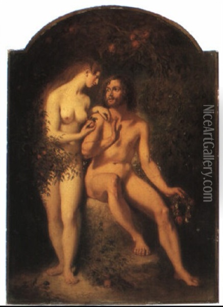 First Temptation Oil Painting - William Edward Frost