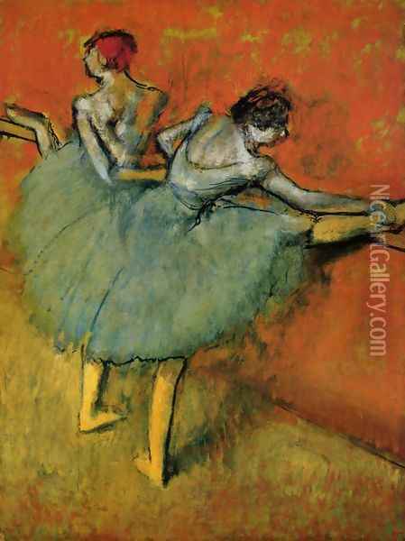 Dancers at The Bar, 1888 Oil Painting - Edgar Degas