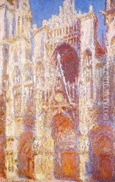 Rouen Cathedral The Portal In The Sun Oil Painting - Claude Oscar Monet