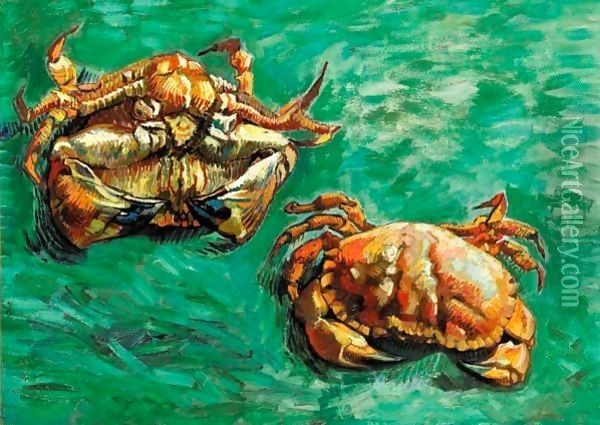 Deux Crabes Oil Painting - Vincent Van Gogh