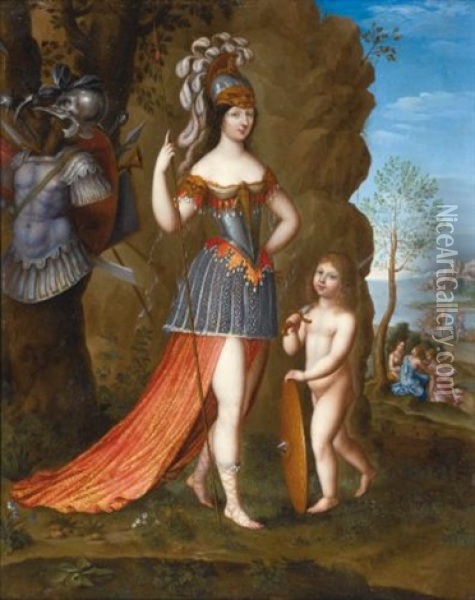 Diana Oil Painting - Joseph Werner the Younger