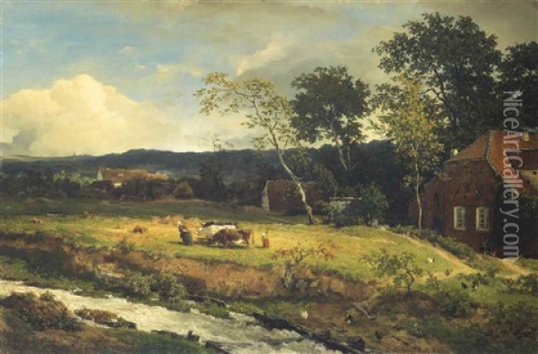Heissische Landschaft Oil Painting - Andreas Achenbach