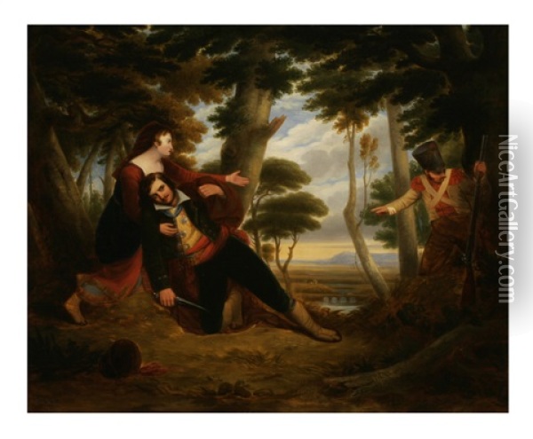 Romantic Scene Oil Painting - William Rickarby Miller