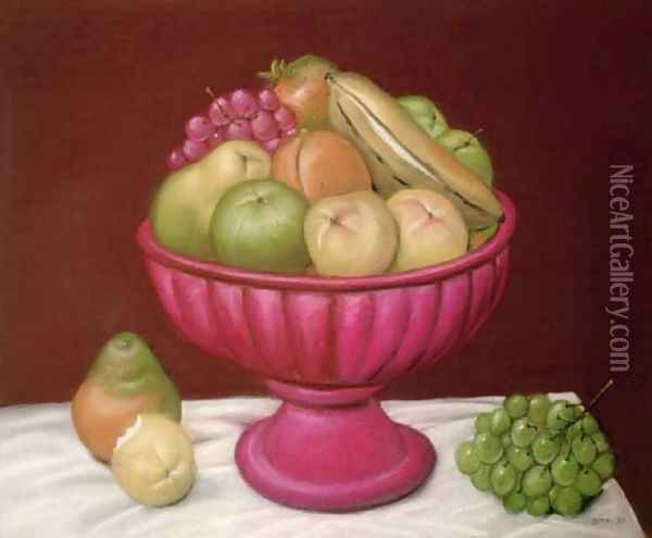 Fruits Frutas Oil Painting - Fernando Botero
