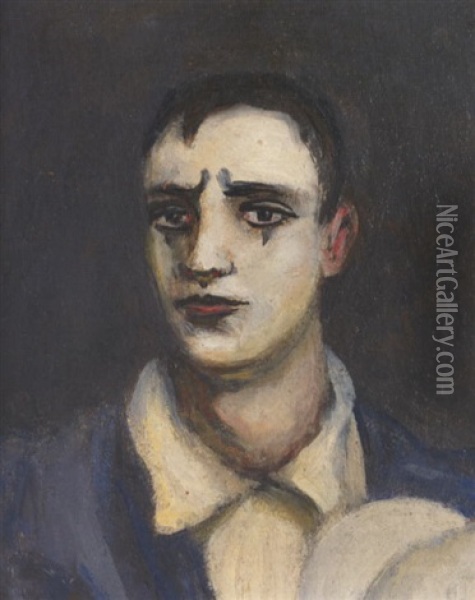Portrait Of A Young Clown Oil Painting - Walt Kuhn