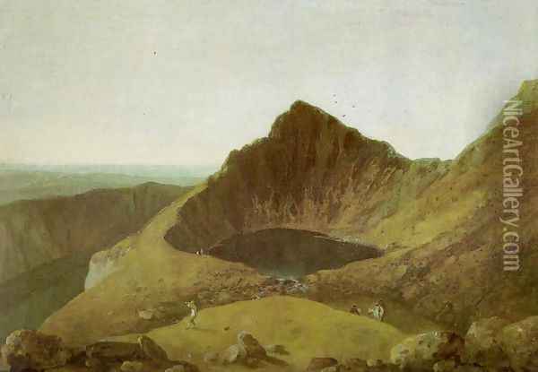 Cader Idris, Llyn-y-Cau Oil Painting - Richard Wilson