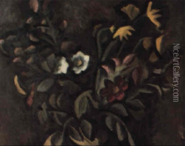 Fleurs Et Feuillage Oil Painting - Roger de La Fresnaye