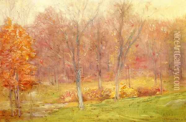 Autumn Rain Oil Painting - Julian Alden Weir