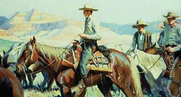 Tall in the Saddle Oil Painting - William Henry Dethlef Koerner