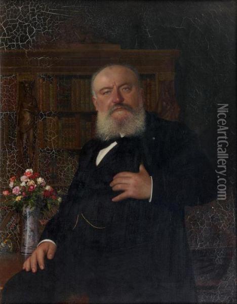 Portrait D'homme Oil Painting - Georges Croegaert
