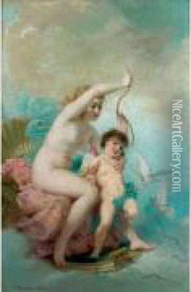 Venus Et Le Char De L'amour Oil Painting - Charles Edouard Boutibonne