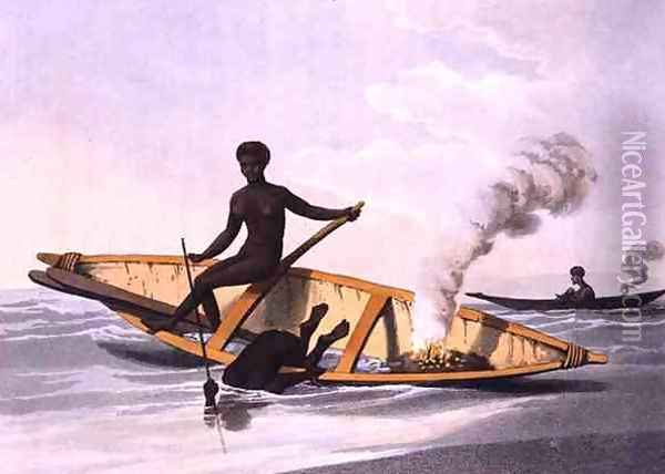 Fishing, 1813 Oil Painting - John Heaviside Clark