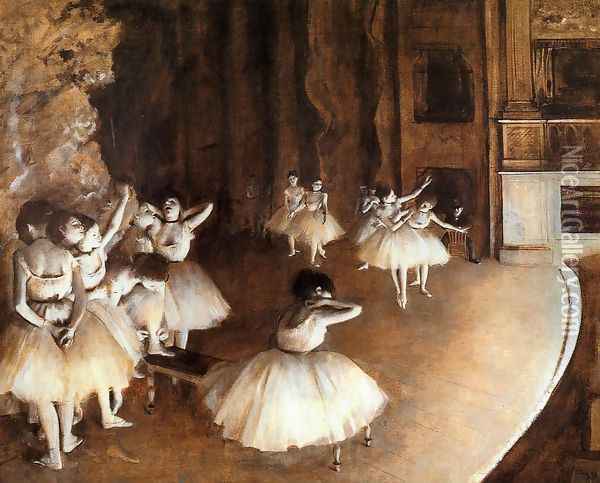 General sample of the Balletts on the stage Oil Painting - Edgar Degas