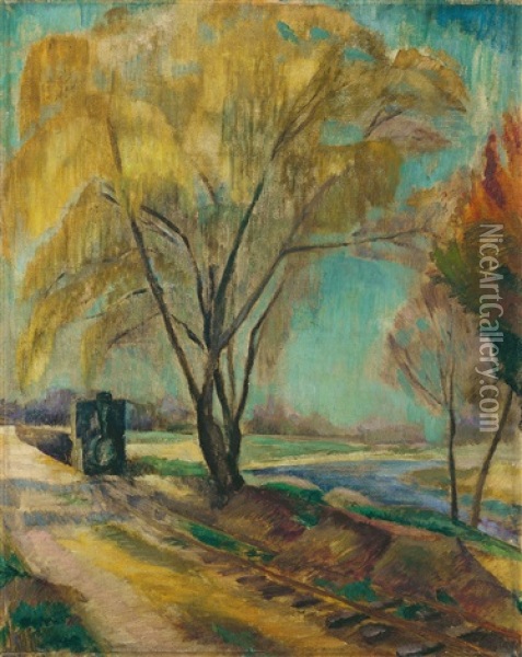 Landschaft Mit Lorenzug Oil Painting - Franz Noelken