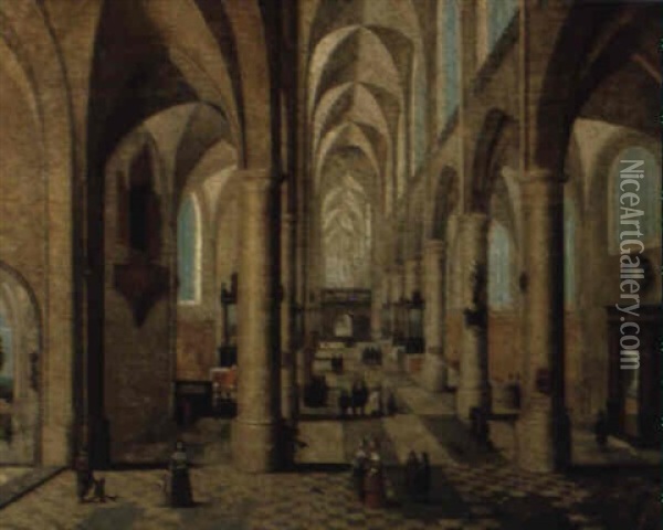 Das Innere Einer Gotischen Kirche Oil Painting - Peeter Neeffs the Elder