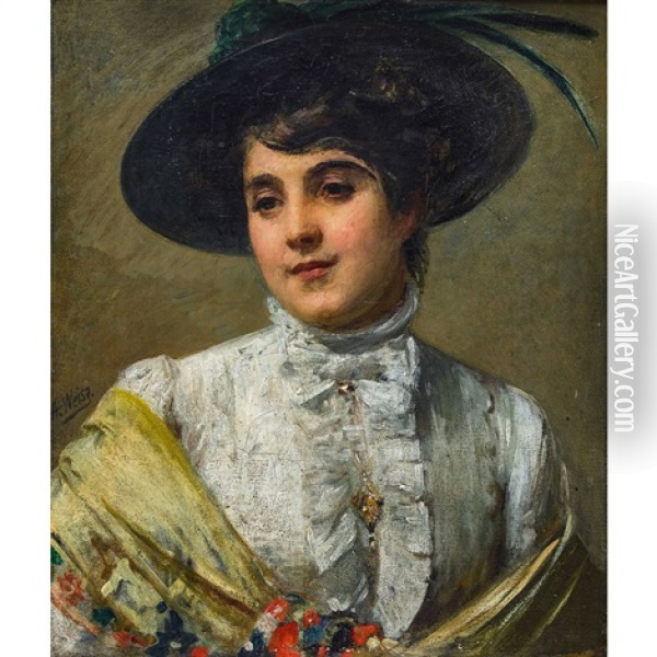 Bildnis Einer Jungen Frau Oil Painting - Adolphe Weisz